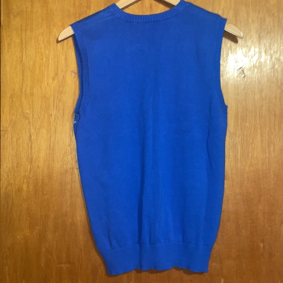 •J.KHAKIS•LITTLE BOYS SIZE LARGE BLUE COLORFUL DIAMOND PRINT SWEATER VEST - Picture 2 of 6